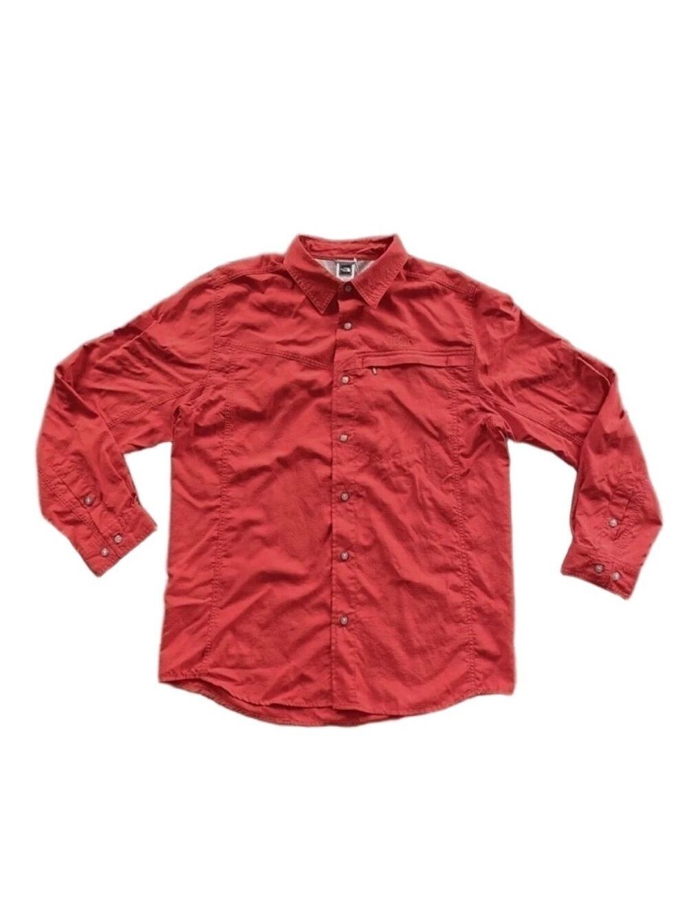 The North Face Men's M Sequoia Long Sleeve Vented Shirt Indian Clay Red
